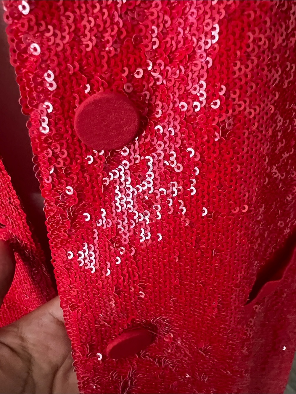Semi new Anthropologie Maeve Sequin Blazer Dress Red Coat Mini Dress size 4P - Picture 7 of 14